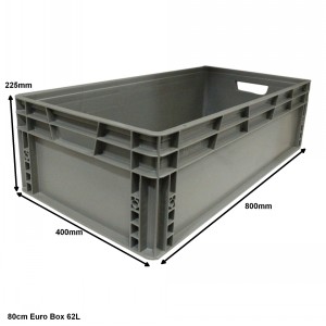 Heavy Duty Stacking Euro Box 80cm Size 6 (62 Litre)